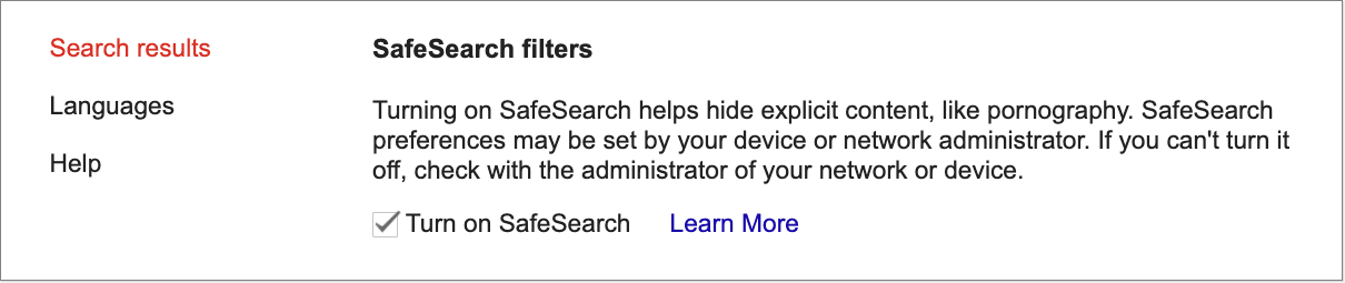 Google SafeSearch